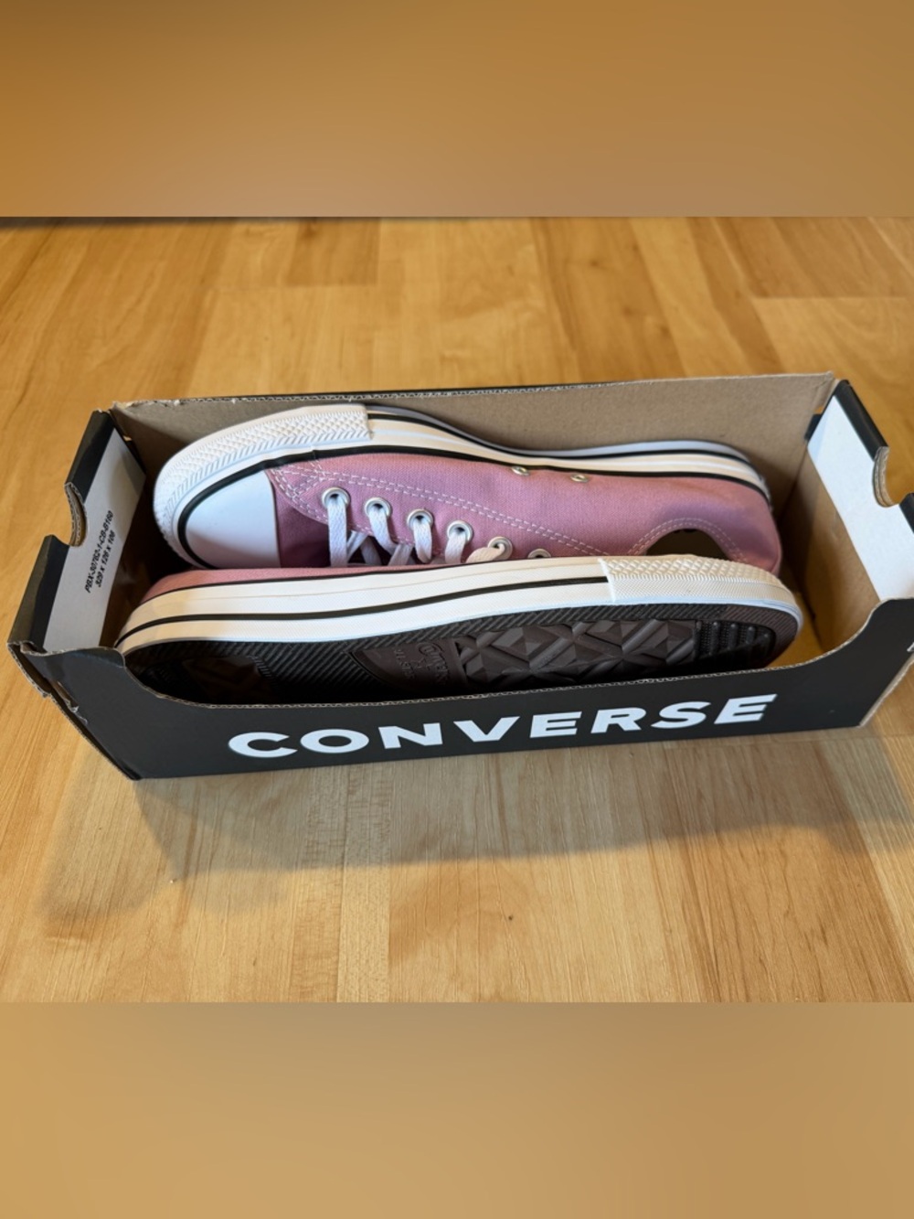 Converse Low Top Canvas Sneakers in Dusty Pink and White - Picture 6 of 8